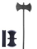 Halloween Geçmeli Çubuklu Çift Yönlü Balta 100 Cm - 1