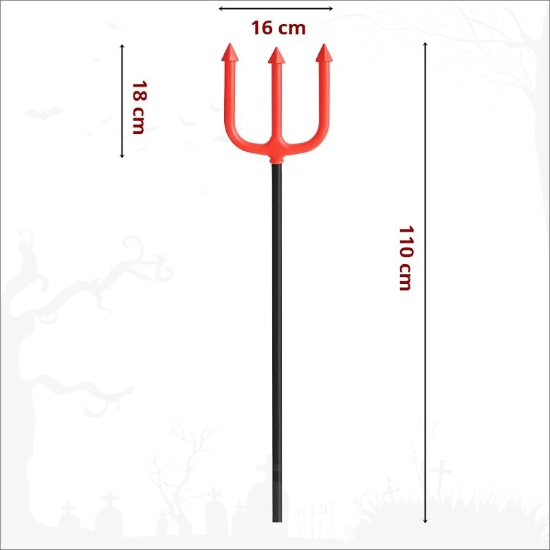 Halloween Geçmeli Çubuklu Şeytan Mızrağı 110 cm - 4