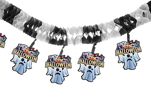  Halloween Garland Uzar Süs Hayalet Figürlü 3mt - 