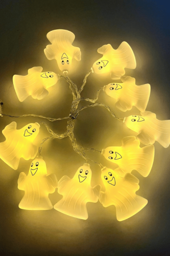 Halloween Işık Led Hayalet Figür Plastik Model 10 Işık - 3