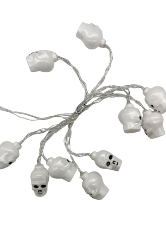 Halloween Işık Led Kuru Kafa Figür Plastik Model 10 Işık - 2