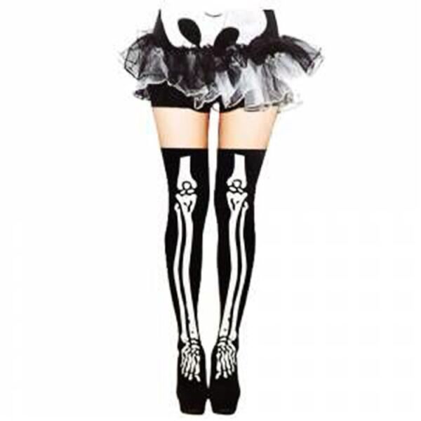 Halloween İskelet Model Uzun Kadın Çorabı - 