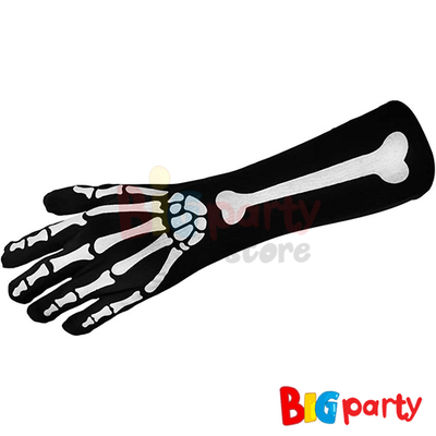 Halloween İskelet Dekorlu Eldiven - 3