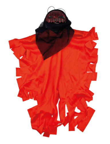 Halloween İskelet Korkuluk 40 Cm Siyah Kırmızı Bal Kabağı - 