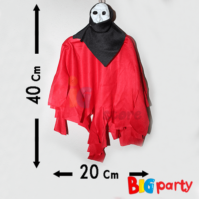 Halloween İskelet Korkuluk 40 Cm Kırmızı - 3