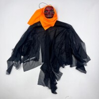 Halloween İskelet Korkuluk 40 Cm Siyah Turuncu - 3