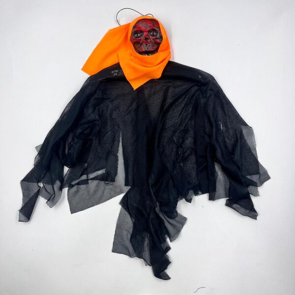Halloween İskelet Korkuluk 40 Cm Siyah Turuncu - 3