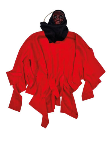 Halloween İskelet Korkuluk 40 Cm Kırmızı-Siyah - 