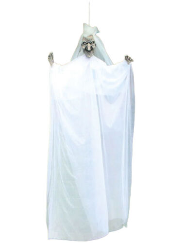 Halloween İskelet Korkuluk Gelin Tüllü Işıklı Sesli ve Hareketli 120 Cm - 