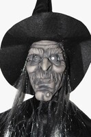 Halloween İskelet Korkuluk Tüllü Işıklı Sesli ve Hareketli 120 Cm Siyah - 5