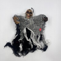 Halloween İskelet Korkuluk Işıklı Sesli 30 Cm Beyaz - 3