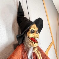 Halloween İskelet Korkuluk Welcome Işıklı Sesli 120 Cm Kahverengi - 2