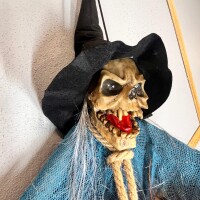 Halloween İskelet Korkuluk Welcome Işıklı Sesli 120 Cm Mavi - 2