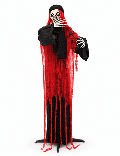 Halloween İskelet Sesli Işıklı 175cm Ayaklı - 