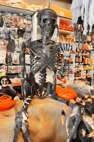 Halloween İskelet 170 Cm Siyah Sesli Sese Duyarlı - 