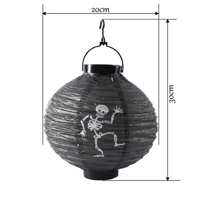 Halloween Japon Feneri Pilli 20 cm Siyah İskelet - 2