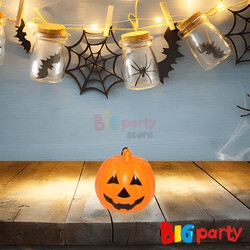 Halloween Bal Kabağı Işıklı Çubuklu Lüks 10 Cm - 2