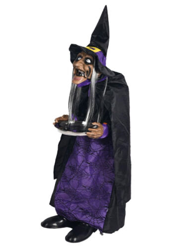 Halloween Karşılama Cadı Tepsili Haraketli Pilli Sese Duyarlı - 1
