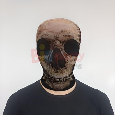Halloween Korku Maskesi Transparan Kuru Kafa Beyaz - 2