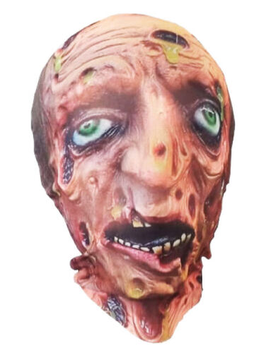 Halloween Korku Maskesi Transparan Zombi Yeşil Gözlü - 