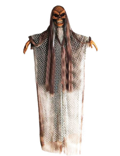 Halloween Korkuluk İskelet Fileli Siyah Hareketli 150 Cm - 
