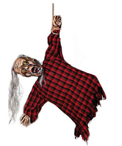 Halloween Korkuluk Zombi Elinden Asılan Hareketli 90 cm Kırmızı - 