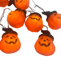 Halloween Led Işık Bal Kabağı Şapkalı 8 cm 10 Parça - 3