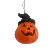 Halloween Led Işık Bal Kabağı Şapkalı 8 cm 10 Parça - 2