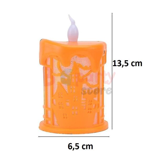 Halloween Led Mum 9 cm Turuncu - 2