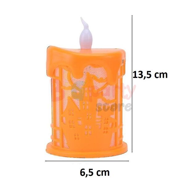 Halloween Led Mum 9 cm Turuncu - 3