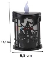 Halloween Led Mum 9 cm Siyah - 2