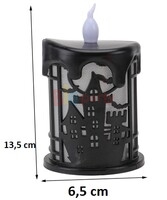 Halloween Led Mum 9 cm Siyah - 3