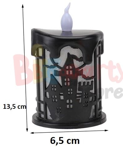 Halloween Led Mum 9 cm Siyah - 3