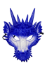 Halloween Maske Ejderha Model Mavi - 1