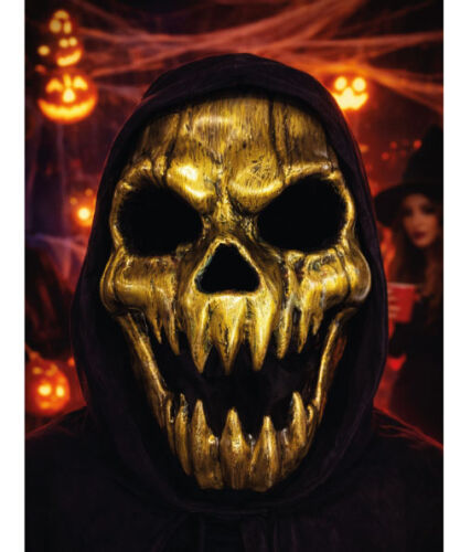 Halloween Maske İskelet Gold - 3