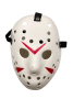 Halloween Maske Jason Kırmızı Şeritli Beyaz - 1