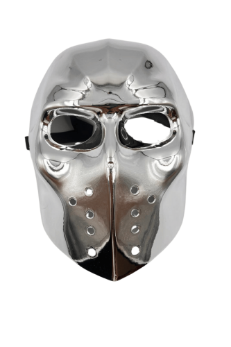 Halloween Maske Jason Parlak Gümüş - 