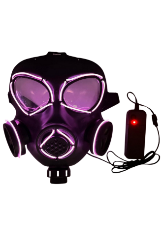 Halloween Maske Neon Gaz Maskesi Pembe - 1