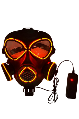 Halloween Maske Neon Gaz Maskesi Turuncu - 1