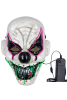 Halloween Maske Neon Işıklı Joker Pembe Yeşil - 1