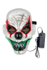 Halloween Maske Neon Işıklı Joker Turuncu Yeşil - 2
