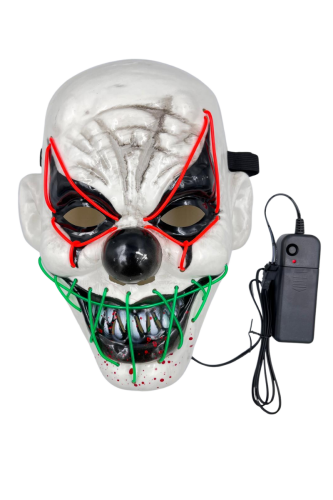 Halloween Maske Neon Işıklı Joker Turuncu Yeşil - 2
