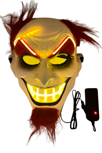 Halloween Maske Neon Joker Saçlı Sarı - 1