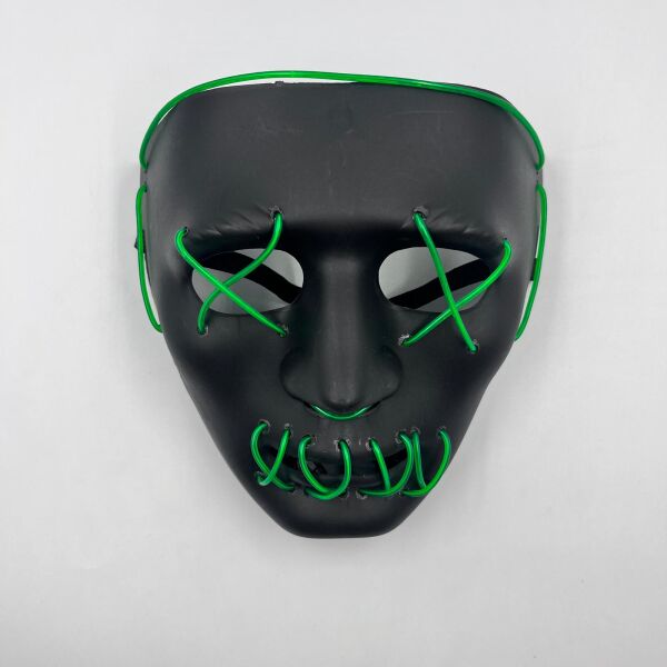 Halloween Maske Neon Yeşil Işıklı - 2