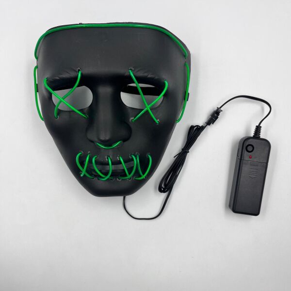 Halloween Maske Neon Yeşil Işıklı - 3