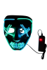 Halloween Maske Neon Mavi Yeşil Işıklı - 1