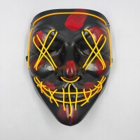 Halloween Maske Vendetta Neon Sarı Işıklı - 2