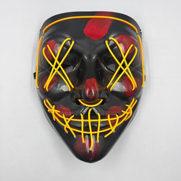 Halloween Maske Vendetta Neon Sarı Işıklı - 2