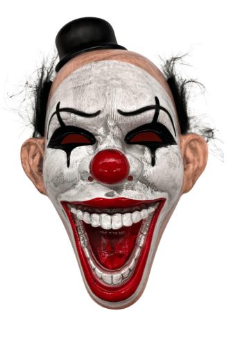 Halloween Maske Palyaço Model Saçlı Şapkalı Lüks Siyah - 1
