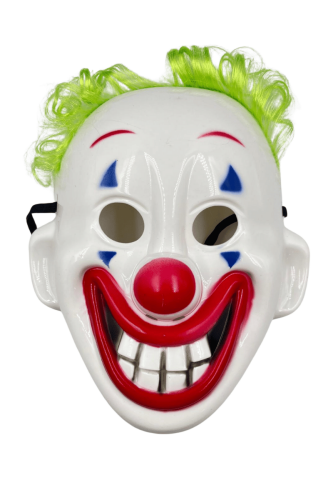 Halloween Maske Palyaço Saçlı Yeşil - 